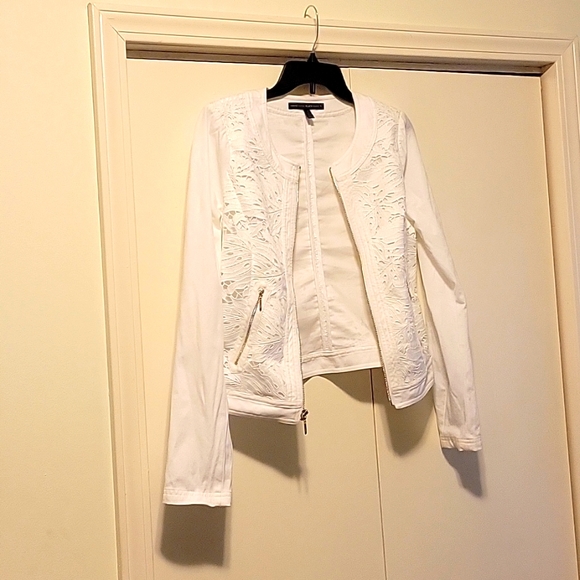 WHBM Lace Zip-Front Jacket - Picture 2 of 9